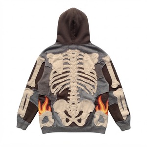 Custom Embroidered Men's Hooded Sweatshirt <b>Sherpa</b> <b>Lined</b> Pullover Hoodie Casual Winter Streetwear - Product Image 2