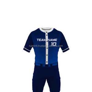 Ensemble de maillot et pantalon de baseball léger, tissu doux avec impression de nom et de logo personnalisés pour les vêtements d'équipe professionnels - Product Image 6