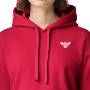 Sweat à capuche rouge pour femme en mélange de coton doux, molletonné, coupe-vent, respirant, à manches longues, style streetwear décontracté, coupe régulière, chaud - Product Image 5