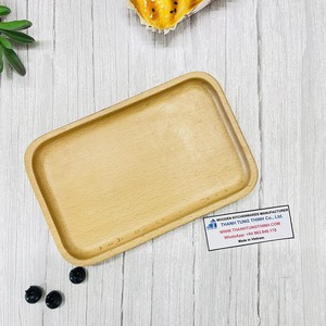 Bandeja de madera para servir con asa, hecha en Vietnam, apta para contacto con alimentos, uso doméstico, certificada como segura para alimentos. - Product Image 5