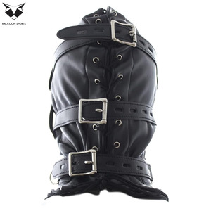 Máscara de Cuero PU con Capucha para Hombre, Estilo Bondage, Correa Ajustable, para Club, Fiesta, Cosplay, Moda 2026 - Product Image 4