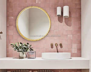 MoMirror de techo | Espejo rectangular curvado montado en el techo personalizado con marco de metal, espejo de tocador suspendido, espejo de hotel - Product Image 4