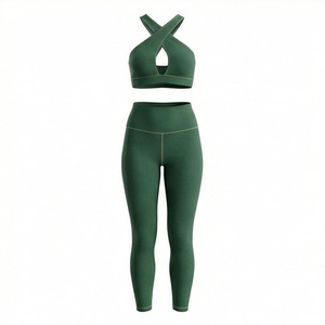 ชุดออกกำลังกายสีสันตามสั่ง ชุดโยคะ ชุดกีฬา เสื้อชั้นในออกกำลังกาย กางเกงวิ่งเอวสูง ชุดออกกำลังกายสำหรับผู้หญิง - Product Image 1