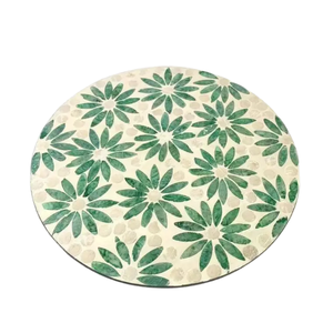 Coastal Wedding Decor MOP Shell Placemat Handmade Round Charger Plate for Seaside Ceremony and Nautical Home - Product Image 2