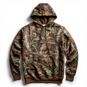 Duck Camouflage Winter Hoodie Hunting Style Polyester/Nylon Fleece Pullover Sweatshirt with Embroidered OEM ODM Customization - Product Image 6