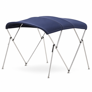 Bimini Top Pliable à 4 Arceaux <span class=keywords><strong>pour</strong></span> <span class=keywords><strong>Bateau</strong></span>, Housse <span class=keywords><strong>de</strong></span> Protection Marine 600D Imperméable Anti-UV, Auvent Pare-Soleil <span class=keywords><strong>pour</strong></span> <span class=keywords><strong>Bateau</strong></span> <span class=keywords><strong>de</strong></span> Pêche et Petit Yacht - Product Image 1