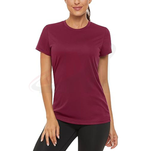 Camiseta de Mujer en Oferta, Color Sólido, Casual, Manga Corta, 100% Algodón, Talla Grande, Transpirable, Personalizable - Product Image 1