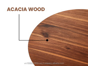 18-Inch Acacia Wood Large <b>Wooden</b> Cheese Board Platter Tray Multifunctional Organizer for Pantry Countertop Party Boxes Bins - Product Image 3