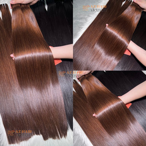 Venta al por mayor de paquetes de cabello humano virgen 100% natural, con cutícula alineada, liso como un espejo, cabello vietnamita crudo de proveedores, larga duración. - Product Image 5