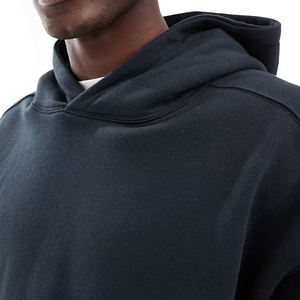 Sudadera con Capucha para Hombre, Estilo Informal, Corte Regular, Color Sólido, Estilo Urbano, Oversize, Forro Polar, Hip-hop, 100% Algodón, con Bolsillo - Product Image 4