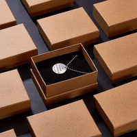 Boîte à bijoux en carton et résine avec logo personnalisé pour colliers, boucles d'oreilles, bracelets, bagues - pour emballage cadeau, commande minimum de 100 pièces