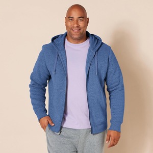 Sweat-shirt à capuche bleu pour homme, coupe classique, décontracté, pour l'automne, avec poche, en coton tricoté - Product Image 2