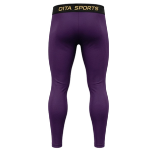 Ensemble de vêtements de sport pour homme, manches longues et leggings, couleur violet foncé, performance active, compression, entraînement, fitness, gym, sportswear, athlétique - Product Image 6