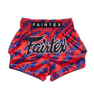 กางเกง MMA Fairtex สำหรับผู้ใหญ่ ลายเปลวไฟสีแดงน้ำเงิน ทรงปกติ ระบายอากาศได้ดี ทนทาน ผลิตจากโพลีเอสเตอร์ 140 กรัม - Product Image 4