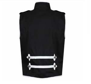 Men's Red Black <b>Gothic</b> Steampunk Argyle Drummer Parade <b>Jacket</b> Music Festivals 100% Cotton Customized Size Customized Costume - Product Image 4