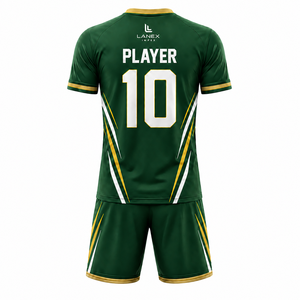 Conjunto de Uniforme de Fútbol Sublimado Personalizado OEM, Pantalones Cortos de Fútbol para Hombre, Ropa Deportiva de Secado Rápido, Ropa de Entrenamiento para Equipos - Product Image 3