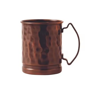 Hammered Design Copper Mug Handmade Copper Mug With Lid - Product Image 6