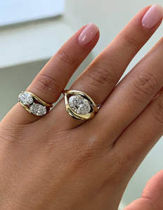 IGI/GIA Lab Grown Vintage 14K amarillo boda/anillo de compromiso Unisex corte ovalado fino oro blanco aniversario fiesta-anillo digno - Product Image 4