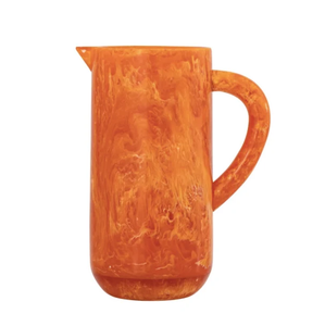 Carafe en résine élégante faite à la main, couleur éclatante, avec poignée, vaisselle de qualité supérieure, écologique, pour servir l'eau - Product Image 1