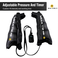 Bottes de massage pour les pieds et les jambes à compression d'air, 4 chambres, sans fil, USB, AS ALL STAR