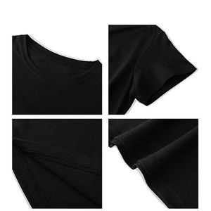 เสื้อยืดลำลองฤดูร้อน ผ้าเจอร์ซีย์เนื้อนุ่มระบายอากาศได้ดี 100% ผ้าฝ้าย พิมพ์ลายหัวใจและผีเสื้อ คอกลม แขนสั้น ทรงหลวมสำหรับผู้หญิง - Product Image 2