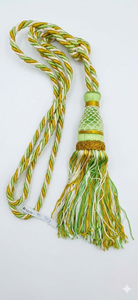 Traditional Green and Gold Textile <b>Curtain</b> Tiebacks with Elegant Tassel Design for Home Decorative Use - Product Image 2
