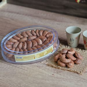 Dong Phu Brand Vietnam Unshelled Roasted Cashew Kernels Premium W180 Grade - 400g Oval Gift <b>Box</b> Ready to Eat Nutrition <b>Snack</b> - Product Image 1