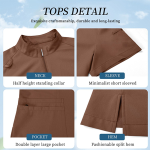 Conjuntos de Uniformes Médicos Unisex Personalizados de Tela de Poliéster Tejida con Estampado a Mano y Detección de Agujas para Enfermeras y Doctores - Product Image 5