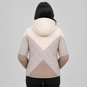 Chaqueta Acolchada para Mujer de Larga Duración, Abrigo de Invierno Cálido y Ligero con Logotipo Personalizado, Cremallera Completa, Capucha, Ropa Exterior Informal al por Mayor - Product Image 5