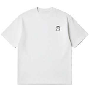 Camiseta Blanca Oversize de Corte Holgado para Hombre, Manga Corta, Cuello Redondo, Algodón Suave, Estilo Casual Urbano con Logotipo Minimalista en el Pecho - Product Image 5
