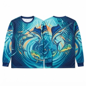 เสื้อตกปลาแขนยาวแบบยูนิเซ็กซ์ พิมพ์ลายปลากระเบน ด้วยเทคนิค Sublimation ป้องกันรังสียูวี UPF 50 ผลิตจากโพลีเอสเตอร์ แห้งเร็ว สำหรับผู้ใหญ่ - Product Image 5