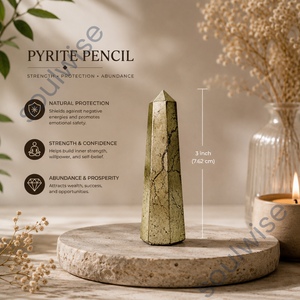 Polished Pyrite <b>Crystal</b> Tower <b>Wand</b> Gold Stone Obelisk Gem Carved Decor for Home Decor - Product Image 6