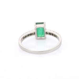 14K Gold Natural Emerald Statement Ring for Women Resizable Constellation Band - Product Image 6