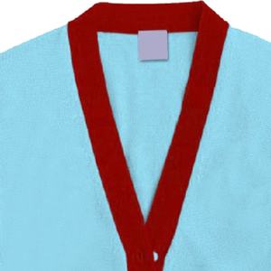 Cardigan en tricot rose et vert pour homme, col en V, manches longues, fermeture boutonnée, style automne, couleur unie, coupe classique - Product Image 5