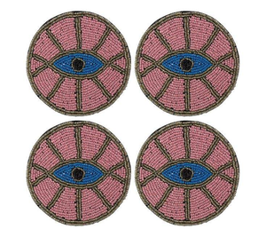 Nuevo Diseño de Posavasos Redondos con Cuentas Bordadas en Forma de Concha Marina, Personalizables para Mesa - Product Image 4