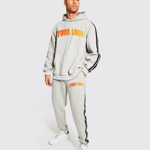 Survêtements d'hiver pour hommes en polaire, légers, à fermeture éclair intégrale, avec bandes latérales, personnalisables par le fabricant, grande taille, 100% polaire - Product Image 2