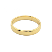 Bagues de mariage classiques en argent et plaqué or 24 carats de 4 mm pour hommes et femmes, conformes aux normes européennes, pour anniversaire, vente en gros