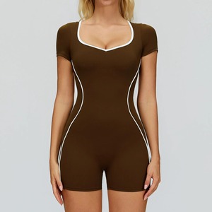 Combinaisons de sport pour femmes, combinaisons de fitness, combinaisons de yoga à manches courtes, ensembles 2 pièces pour femmes, tenue de sport push-up pour la gym - Product Image 6
