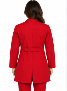 Blouse de laboratoire blanche pour femmes médecins, manches longues, respirante, uniforme médical en coton et polyester, tenue de travail pour hôpital et laboratoire, personnalisable - Product Image 3