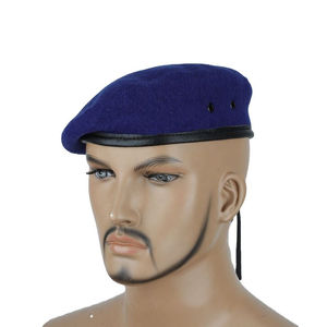 Men's <b>Navy</b> Blue Wool Beret Cap Casual Style Four Seasons <b>Hat</b> for Adults 56-58CM Head Circumference - Product Image 6