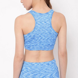 Jovia Women's <b>Blue</b> Gradient Racerback Sports <b>Bra</b> Medium Support Seamless Yoga Breathable Spandex Polyester Sports <b>Bra</b> - Product Image 3