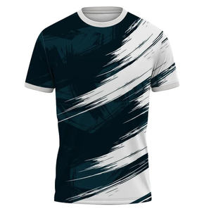 เสื้อยืดแขนสั้นผ้าฟลีซพิมพ์ลายแบบซับลิเมชั่นสำหรับผู้ชาย ผ้าฝ้าย 100% เป็นมิตรกับสิ่งแวดล้อม แห้งเร็ว ระบายอากาศได้ดี น้ำหนัก 300 กรัม สไตล์ลำลอง - Product Image 1