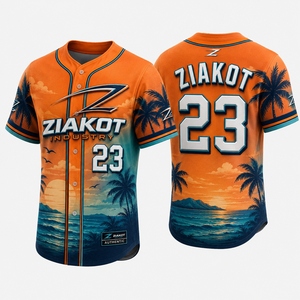 ZIAKOT เสื้อเบสบอลผู้ชายลายทางสีขาวสีแดง 23 พิมพ์ลายระบายอากาศได้ดีทรงปกติแขนสั้นชุดกีฬา - Product Image 5