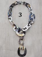 MN EXPORTS Collier à maillons en corne de vache naturelle fait main pour femme, cadeau tendance, bijoux les plus vendus