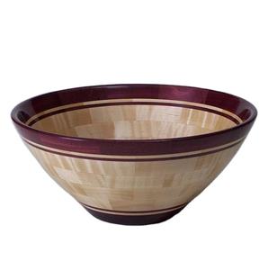 Tazón de Madera Artesanal, Plato de Servir de Madera Maciza para Uso en la Mesa de Comedor de la Cocina del Hogar - Product Image 1