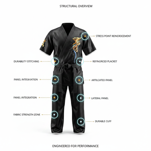 Diseño de Bordado Personalizado, Color Liso, Uniforme de Artes Marciales, Karate Gi Ligero, Traje de Entrenamiento de Kung Fu, Ropa de Judo y Taekwondo - Product Image 2