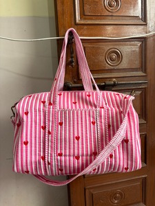 Luxury High Quality Cotton Block Printed Duffel <b>Bag</b> Handmade <b>Zipper</b> Closure Washable Beach Travel Beach Market <b>Shopping</b> <b>Bag</b> - Product Image 2