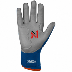 NOVERA INDUSTRIES Custom Logo Premium Leather Baseball Batting Gloves <b>Hook</b> Loop Closure Strong Grip Breathable Training OEM ODM - Product Image 4