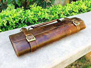 Bolsa de Cuero de Lujo Hecha a Mano para Cuchillos de Chef, Organizador de Viaje Profesional, Protección a Prueba de Olores LSKR-0082 - Product Image 2