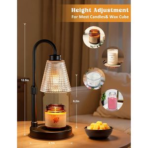 Dimmable Candle Warmer Jar Height Adjustable Wax Melts Warmer with <b>Timer</b> Birthday Gifts for Women - Product Image 1